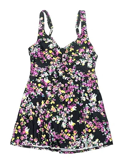 Pre-owned Lands' End One Piece Swimsuit In Black