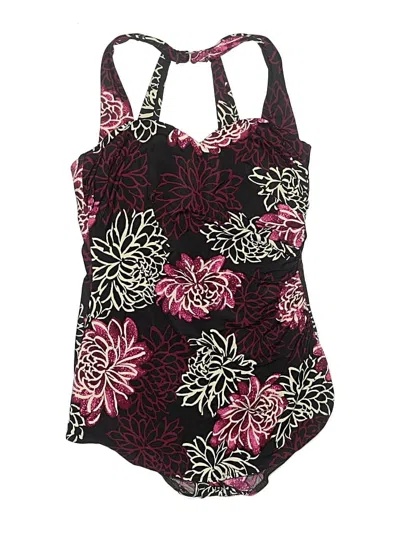 Pre-owned Lands' End One Piece Swimsuit In Black