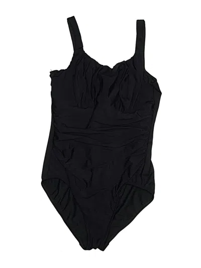 Pre-owned Lands' End One Piece Swimsuit In Black