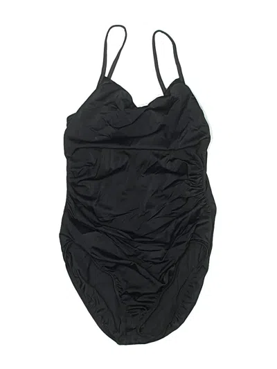 Pre-owned Lands' End One Piece Swimsuit In Black