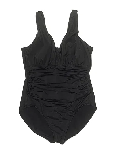 Pre-owned Lands' End One Piece Swimsuit In Black