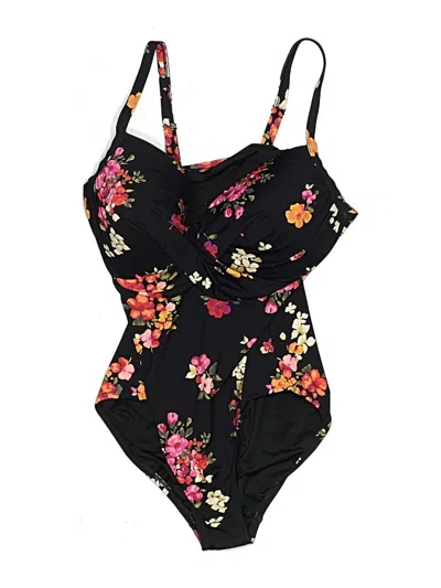 Pre-owned Lands' End One Piece Swimsuit In Black