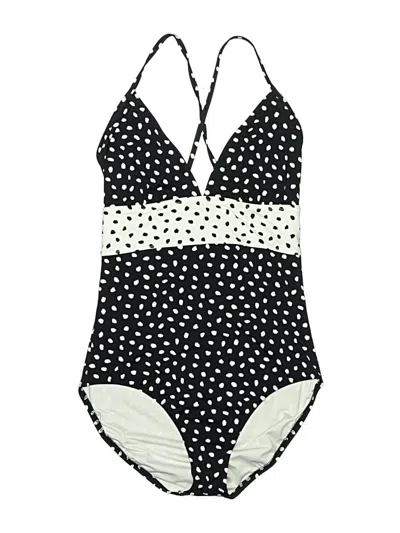 Pre-owned Lands' End One Piece Swimsuit In Black