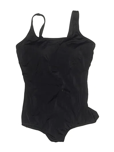Pre-owned Lands' End One Piece Swimsuit In Black