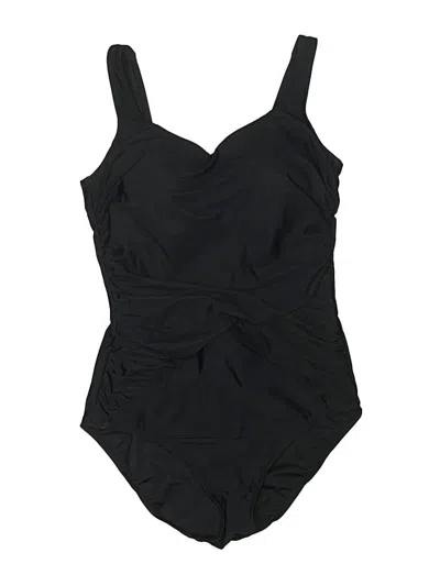 Pre-owned Lands' End One Piece Swimsuit In Black