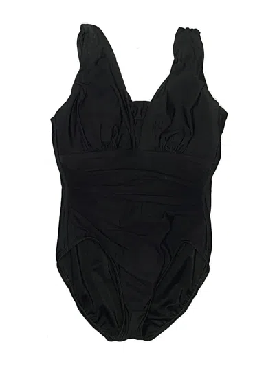 Pre-owned Lands' End One Piece Swimsuit In Black