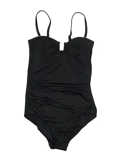 Pre-owned Lands' End One Piece Swimsuit In Black