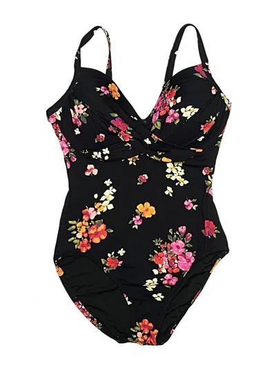 Pre-owned Lands' End One Piece Swimsuit In Black