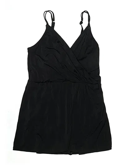 Pre-owned Lands' End One Piece Swimsuit In Black