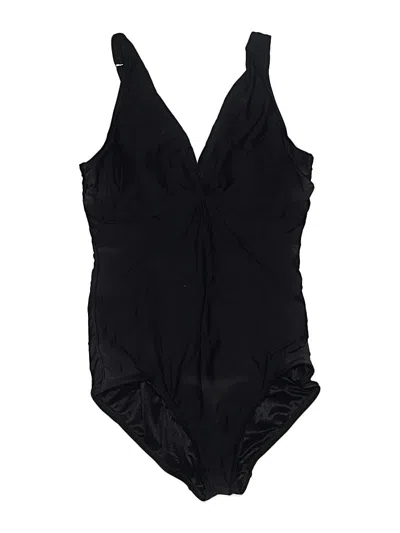 Pre-owned Lands' End One Piece Swimsuit In Black
