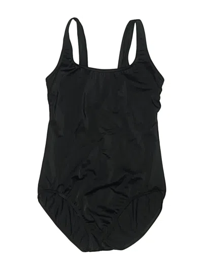 Pre-owned Lands' End One Piece Swimsuit In Black