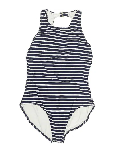 Pre-owned Lands' End One Piece Swimsuit In Blue