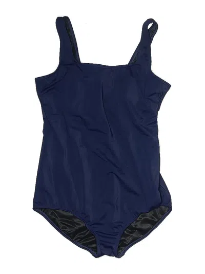Pre-owned Lands' End One Piece Swimsuit In Blue