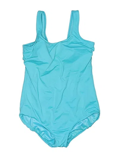Pre-owned Lands' End One Piece Swimsuit In Blue