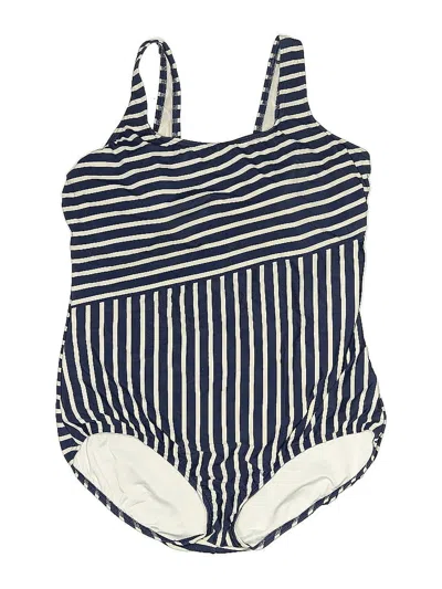 Pre-owned Lands' End One Piece Swimsuit In Blue