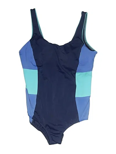 Pre-owned Lands' End One Piece Swimsuit In Blue