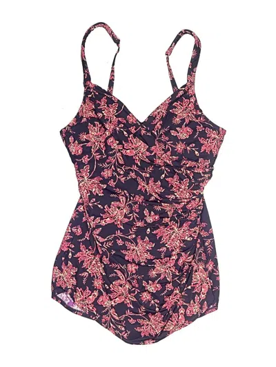 Pre-owned Lands' End One Piece Swimsuit In Blue
