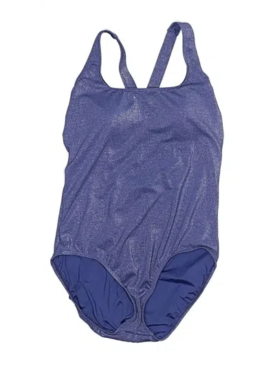 Pre-owned Lands' End One Piece Swimsuit In Blue