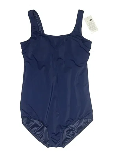 Pre-owned Lands' End One Piece Swimsuit In Blue