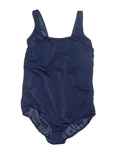 Pre-owned Lands' End One Piece Swimsuit In Blue