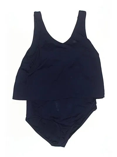 Pre-owned Lands' End One Piece Swimsuit In Blue
