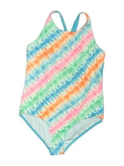 Pre-owned Lands' End One Piece Swimsuit In Blue