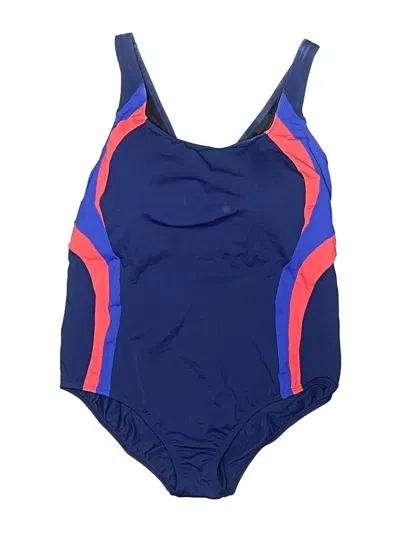 Pre-owned Lands' End One Piece Swimsuit In Blue
