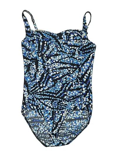 Pre-owned Lands' End One Piece Swimsuit In Blue
