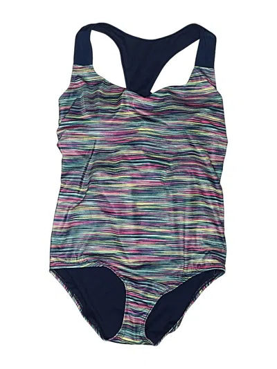 Pre-owned Lands' End One Piece Swimsuit In Blue