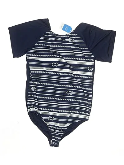 Pre-owned Lands' End One Piece Swimsuit In Blue