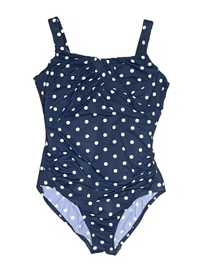 Pre-owned Lands' End One Piece Swimsuit In Blue