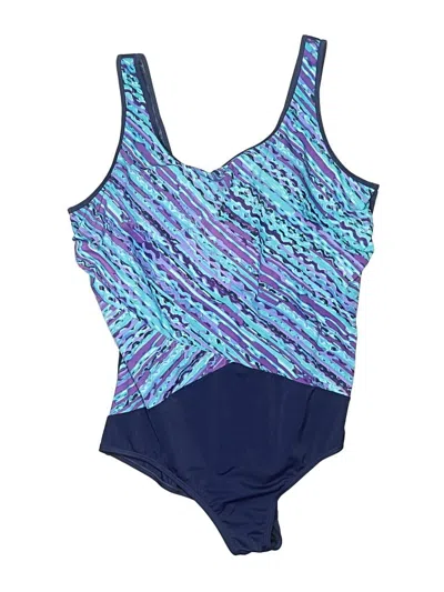 Pre-owned Lands' End One Piece Swimsuit In Blue