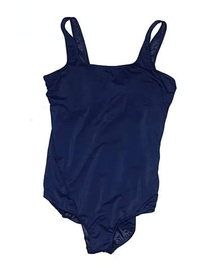 Pre-owned Lands' End One Piece Swimsuit In Blue