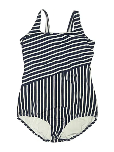 Pre-owned Lands' End One Piece Swimsuit In Blue