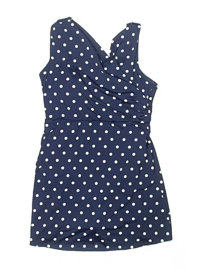 Pre-owned Lands' End One Piece Swimsuit In Blue