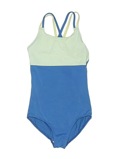 Pre-owned Lands' End One Piece Swimsuit In Blue