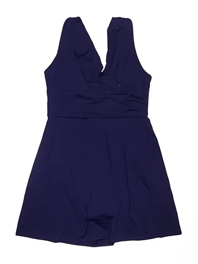 Pre-owned Lands' End One Piece Swimsuit In Blue