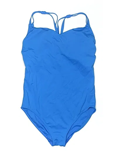 Pre-owned Lands' End One Piece Swimsuit In Blue