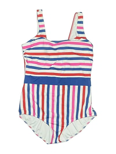 Pre-owned Lands' End One Piece Swimsuit In Blue