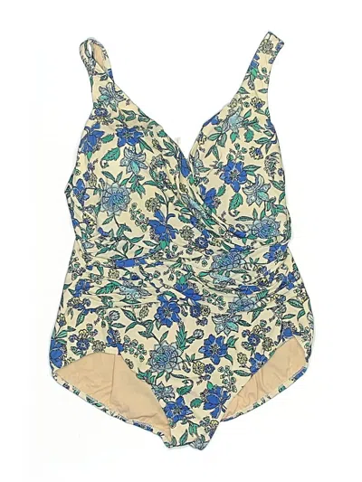 Pre-owned Lands' End One Piece Swimsuit In Gold