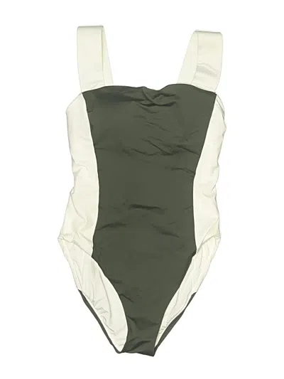 Pre-owned Lands' End One Piece Swimsuit In Green
