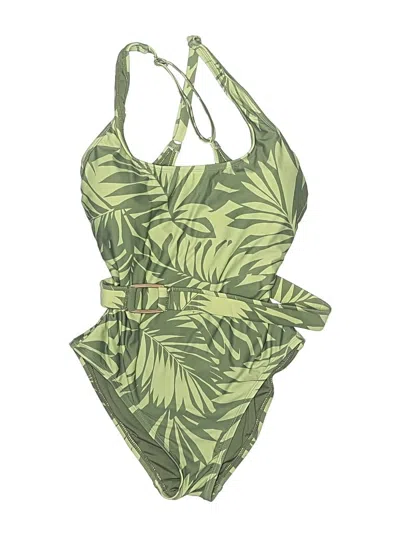 Lands' End One Piece Swimsuit In Green
