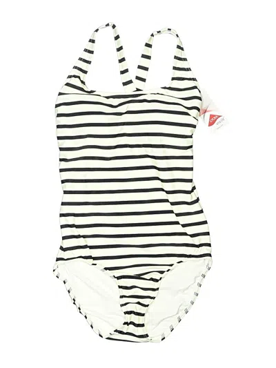 Pre-owned Lands' End One Piece Swimsuit In Ivory