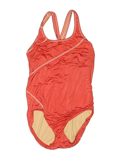 Pre-owned Lands' End One Piece Swimsuit In Orange