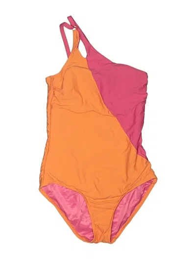 Pre-owned Lands' End One Piece Swimsuit In Orange