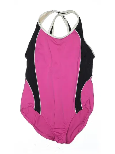 Pre-owned Lands' End One Piece Swimsuit In Pink