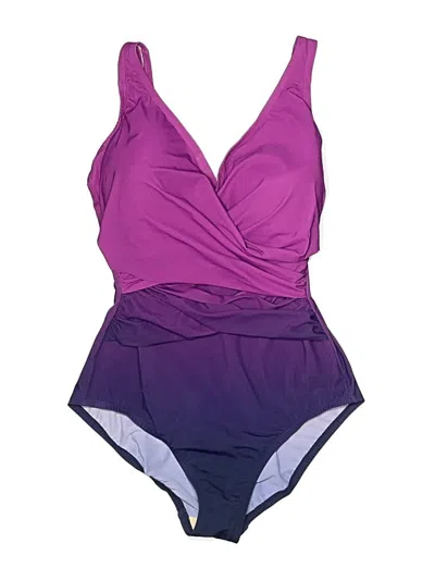 Pre-owned Lands' End One Piece Swimsuit In Pink