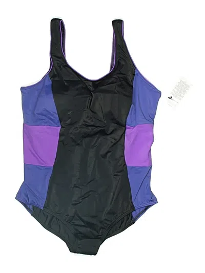 Pre-owned Lands' End One Piece Swimsuit In Purple
