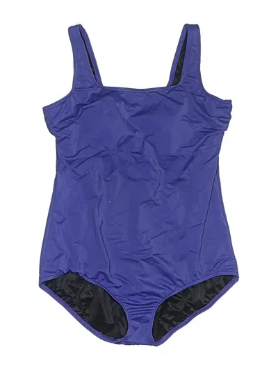 Pre-owned Lands' End One Piece Swimsuit In Purple
