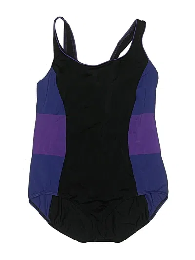 Pre-owned Lands' End One Piece Swimsuit In Purple